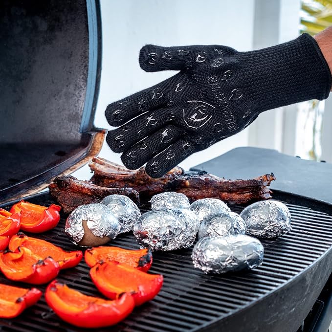Grill Armor Oven Gloves with Fingers – Extra Long Cuff, 932°F Heat, Fire & Cut - Image 9