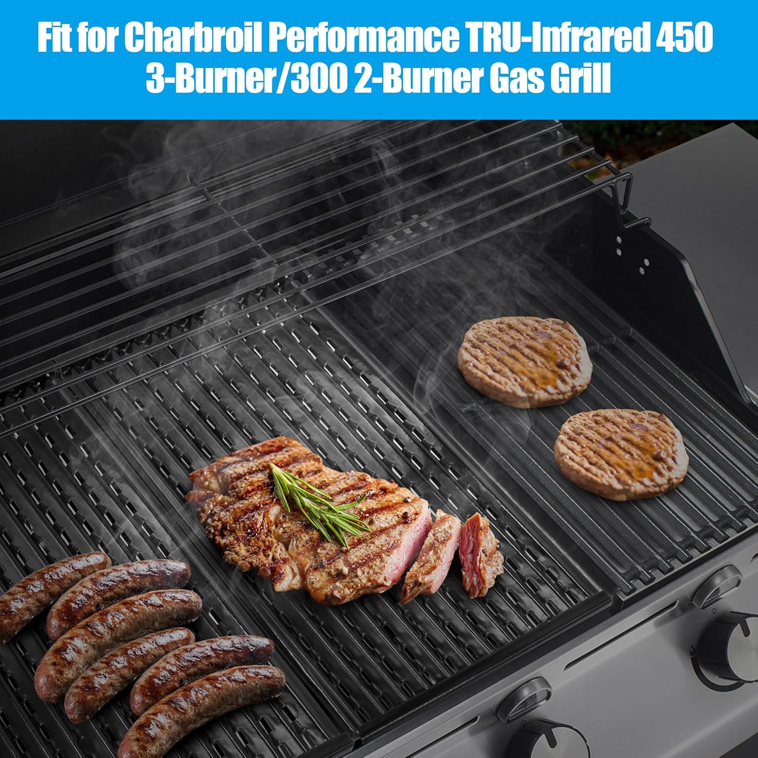 Grill Grates for Charbroil Performance TRU-Infrared 450 3-Burner 463370719 463371719 463371116 463371316,Emitter Plates for CharBroil G460-0500-W1 Replacement Parts, 3 Pack