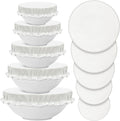 Patelai 10 Pcs Bowl Covers Reusable in 5 Size Stretch Cloth Fabric Elastic Food by Patelai
