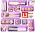 Canfanni 13 Pack Plastic Drawer Organizers Set, 3 Sizes Desk Drawer Organizer by Canfanni