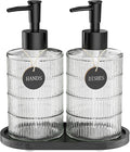 MASADI Soap Dispenser Set with Bamboo Tray, Dish and Hand Soap Lotion Dispenser by masadi