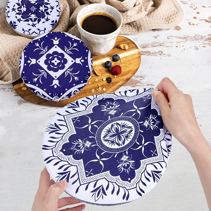 5 Pieces Bowl Covers Reusable, 5 Size Elastic Cloth Bowl Covers - Image 4