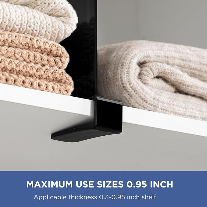 HBlife 8 Pack Black Shelf Dividers, Vertical Purse Organizer - Image 4