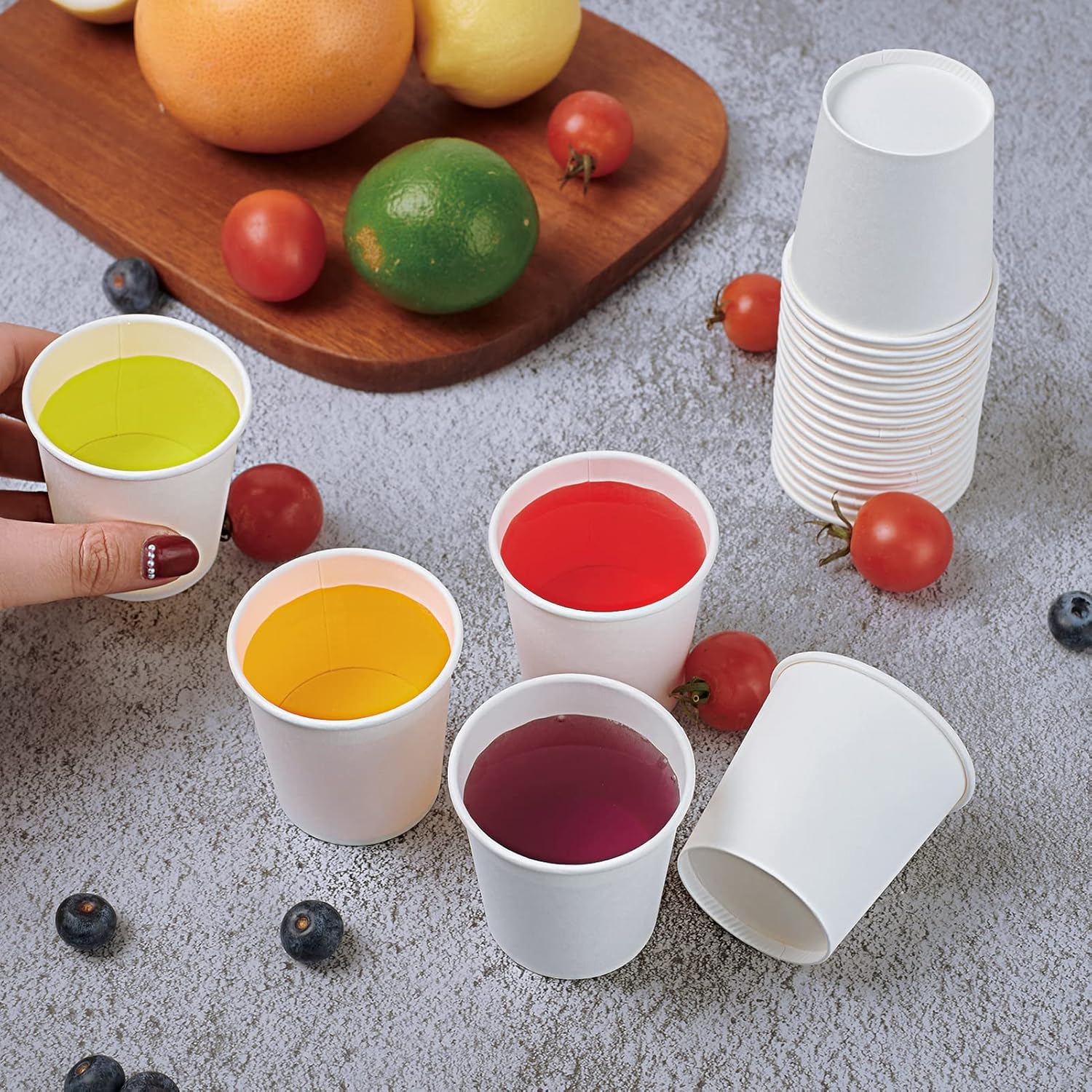 LITOPAK 480 Pack 5 oz Disposable Paper Cups, Disposable Mouthwash Cups, Small Disposable Cups, Mini Paper Cups for Parties, Picnics, Barbecues, Travel and Events