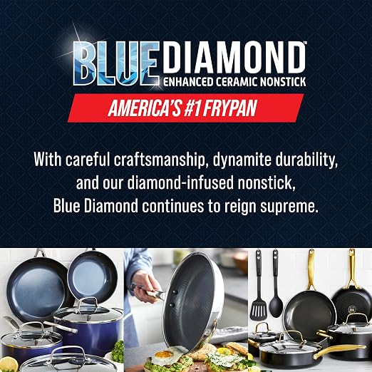Blue Diamond Hybrid Nonstick Stainless Steel 2QT Saucepan - Image 8
