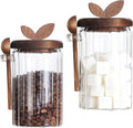 holoith 2 Pack Sugar Bowl Sugar Container 27oz Glass Jars by Holoith