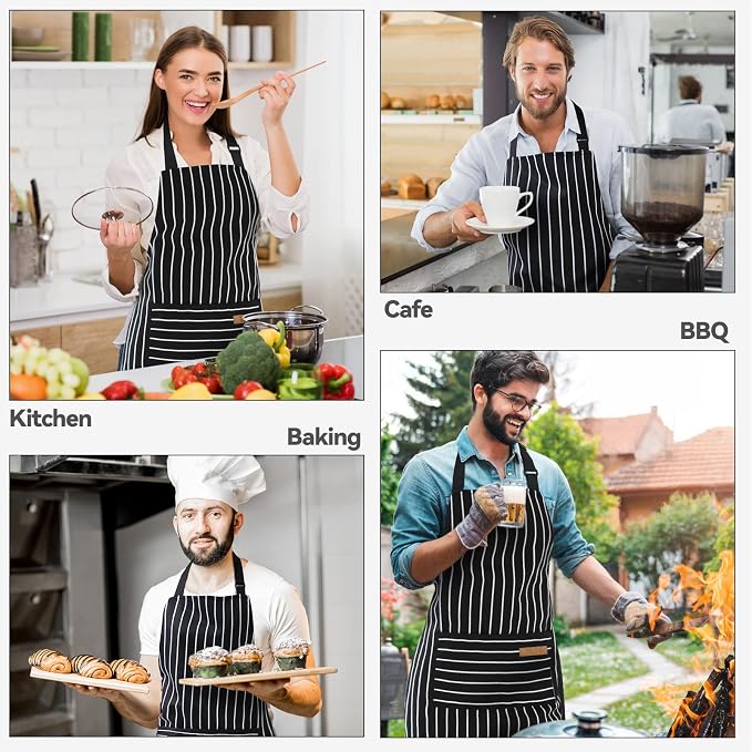NLUS 2 Pack Cooking Aprons for Women - Image 7