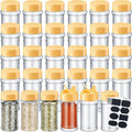 Eccliy 36 Pack 3 oz Clear Plastic Spice Jars by Eccliy
