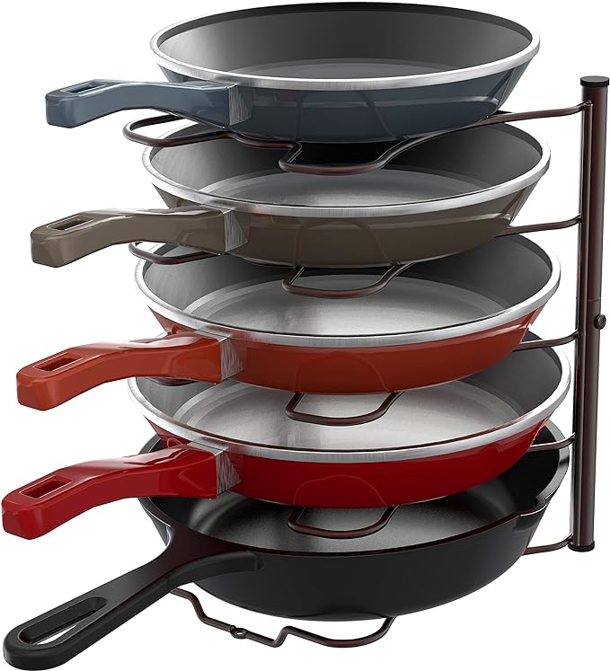 Simple Houseware Cabinet Pantry Pot and Pan Organizer Holder Rack by SimpleHouseware