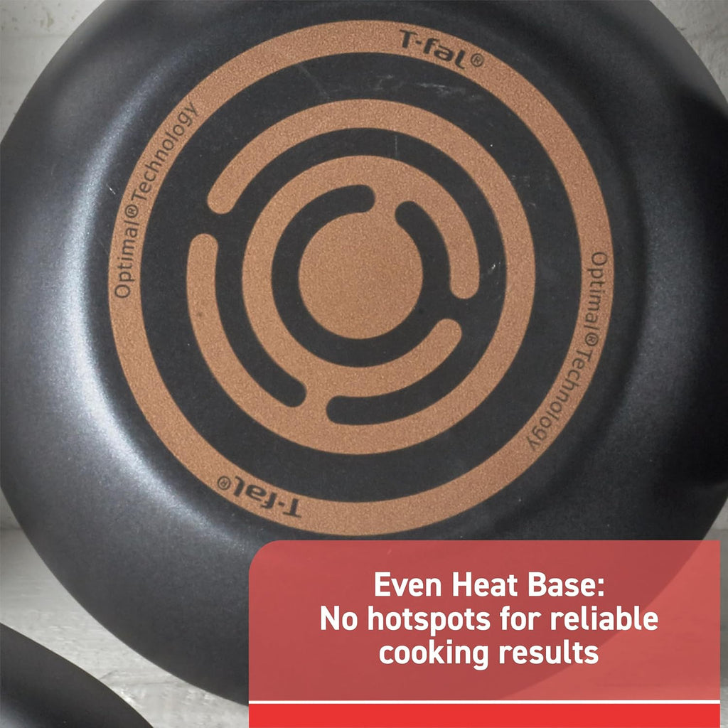 T-fal Signature Nonstick Cookware Set 12 Piece, Oven Broiler Safe 350F, Pots and Pans, Kitchen Cooking Set w/Fry Pans, Saucepans, Saute Pan, Dutch Oven, Griddle, Kitchen, Home, Dishwasher Safe, Black