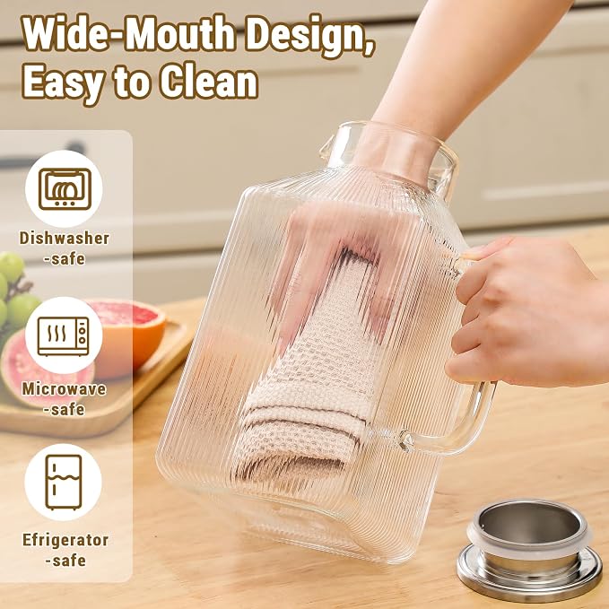 2 Pack 1 Gallon thickened Square Glass Pitcher - Image 7