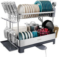 SUNLY Large Dish Drying Rack, 304 Stainless, Extra Large Drain Board by SUNLYHOME