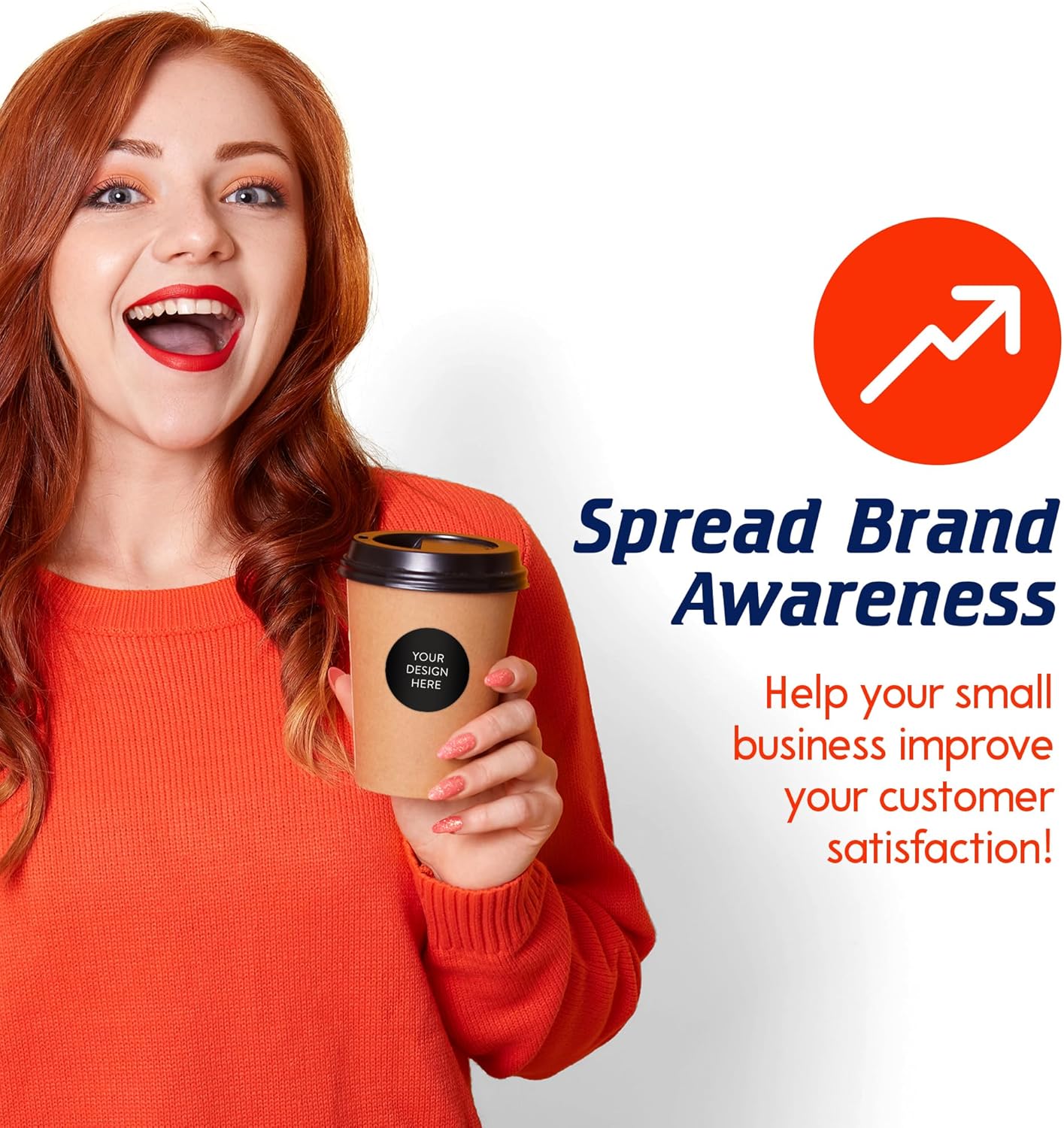 100 Custom Vinyl Stickers - Upload Your own Image, Text, Design, Logo - Personalized Logo Labels for Handmade, Packaging, Bottle, Jars, Candle, Brand Stickers (Black, 1.5x1.5)