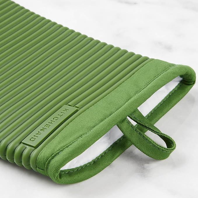KITCHENAID Ribbed Soft Silicone Oven Mitt 2-Pack Set - Image 5