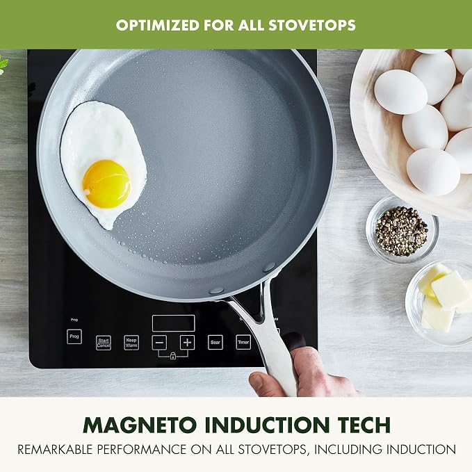 GreenPan Valencia Pro Hard Anodized Healthy Ceramic Nonstick 10" and 12" Frying - Image 7