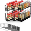 SpaceAid Pull Out Spice Rack Organizer, Heavy Duty Slide Out Seasoning Kitchen by SpaceAid
