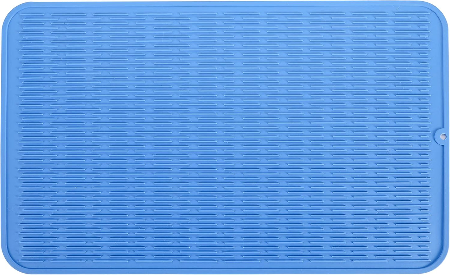 Silicone Dish Drying Mat for Multiple Usage,Easy clean,Eco-friendly,Heat-resistant Silicone Mat for Kitchen Counter or Sink,Refrigerator or Drawer Liner Lichen BlueL 3XL 28 inches x 18 inches