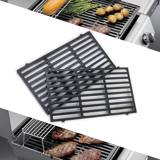 Genesis Cooking Grates for Weber Genesis 300 Series Genesis E310 E320 E330 S310 S320 S330, 19.5" Cast Iron Grill Grates Replacement Parts for Weber 7524 7528