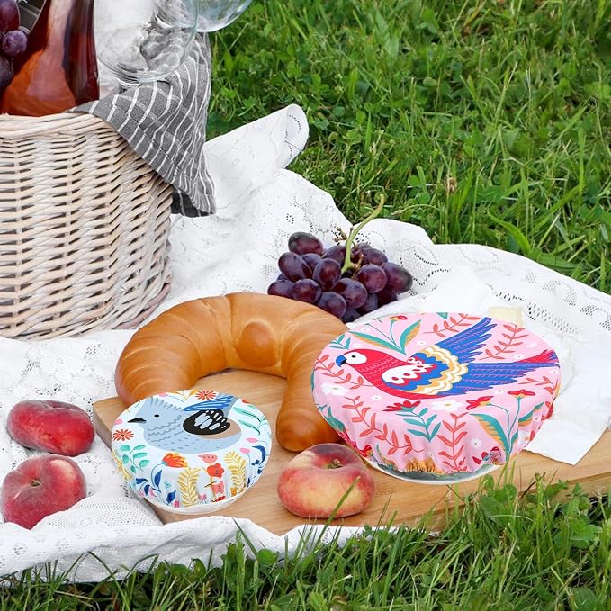 5 Pieces Bowl Covers Reusable, 5 Size Elastic Cloth Bowl Covers - Image 7