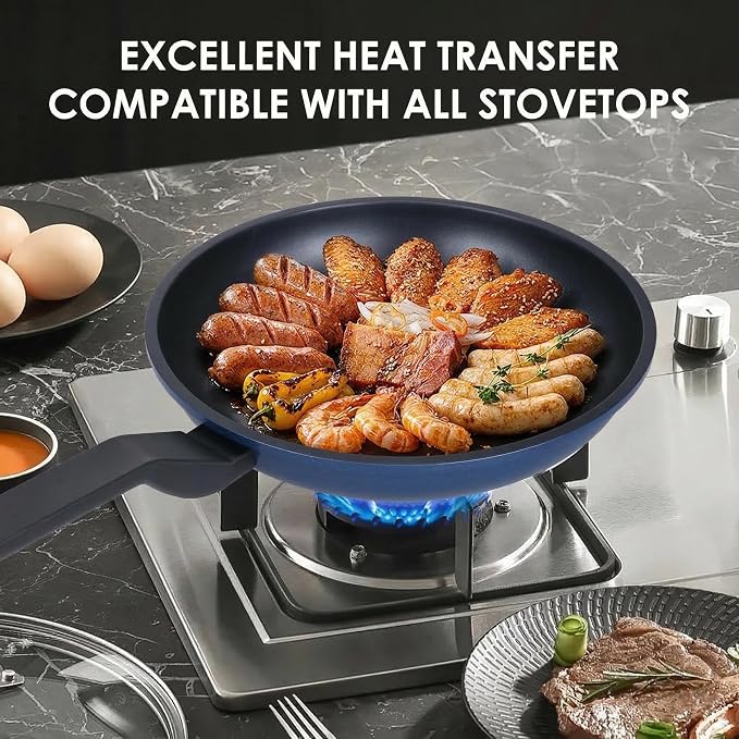 Nonstick Frying Pan Skillet, 10 Inch Frying Pan Skillet, Egg pans, Omelette Pan - Image 6