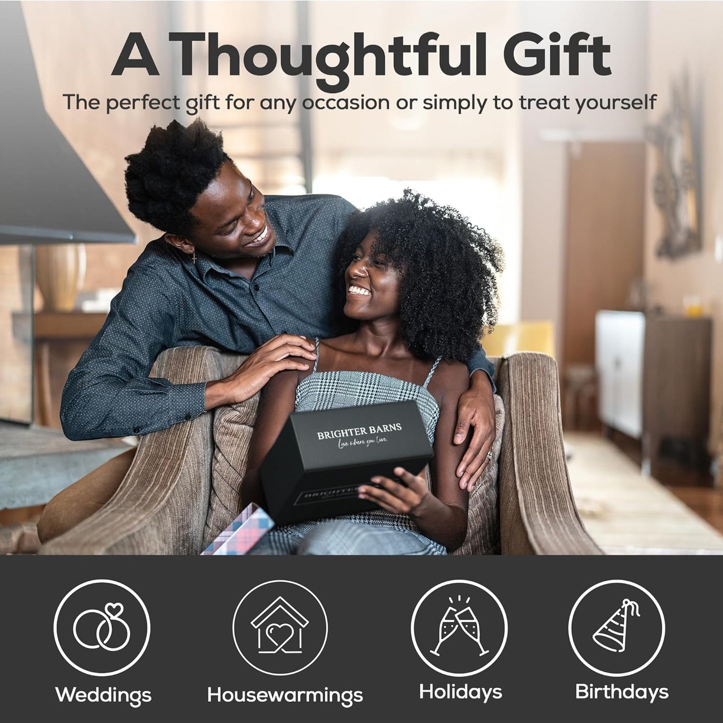 White Salt and Pepper Shakers Set by Brighter Barns - Dining Table Decor, Countertop Accessory - Neutral Minimalist Glass Salt Shaker - Modern Kitchen Accessories for Restaurant, Hotel, Airbnb (White)