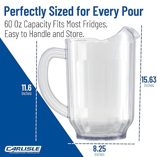 Carlisle FoodService Products Versapour Clear Pitcher Tall Pitcher - Image 4