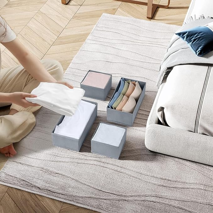 DIMJ Drawer Organizers for Clothing, Fabric Closet Organizers and Storage - Image 8
