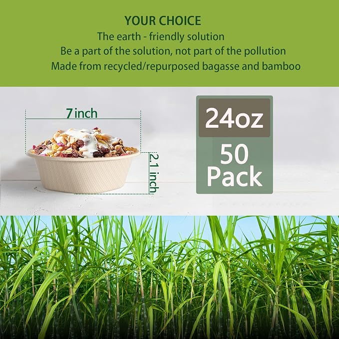 Homestockplus 24 Oz Disposable Paper Bowls - Image 3