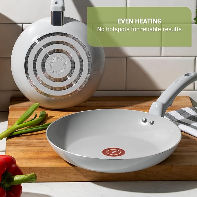 T-Fal Refresh Ceramic Nonstick Cookware Set, Oven Safe Up to 350ºF, Includes - Image 6