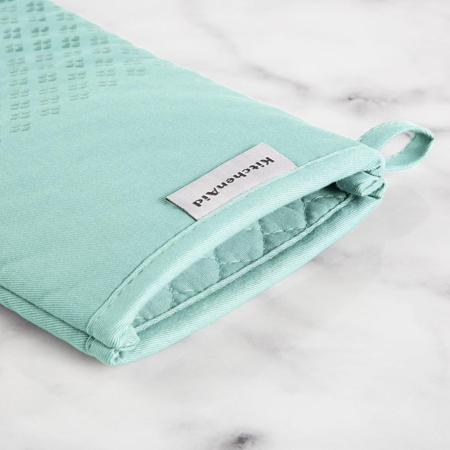 KitchenAid Asteroid Oven Mitt 2-Pack Set, Mineral Water Aqua, 7"x12.5"