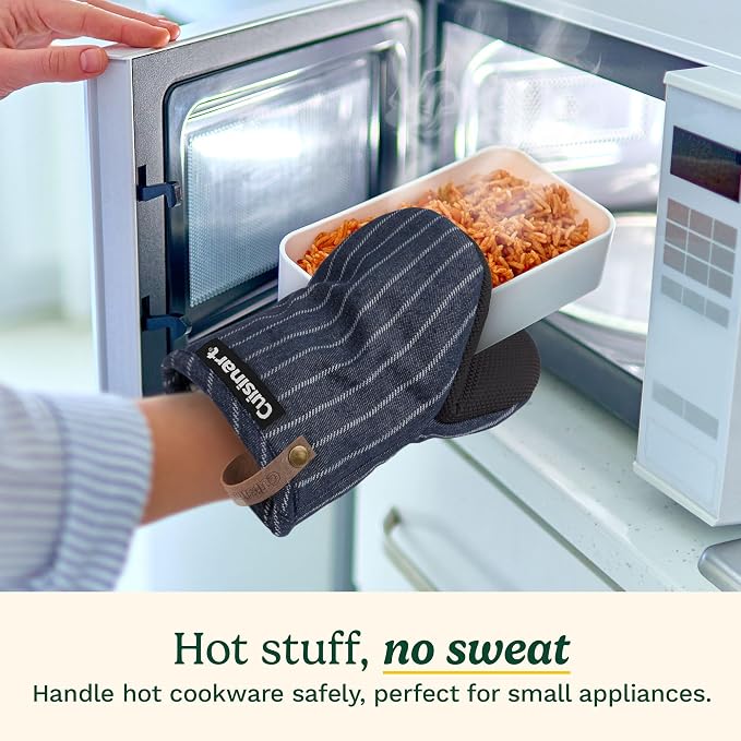 Cuisinart Heritage Mini Oven Mitts – 5.5” x 7” Heat-Resistant Kitchen Mitts - Image 2