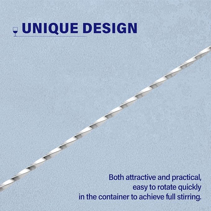 Briout 4 Pieces Bar Spoon, 12 Inches Long Handle Drink Stirrer - Image 4