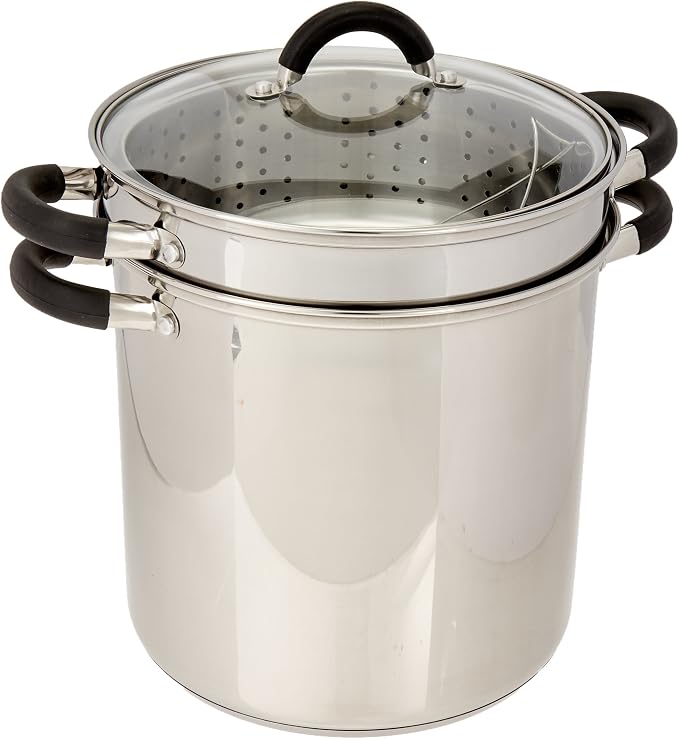 ExcelSteel 12 Qt Multifunction Stainless Steel Pasta Cooker by EXCELSTEEL