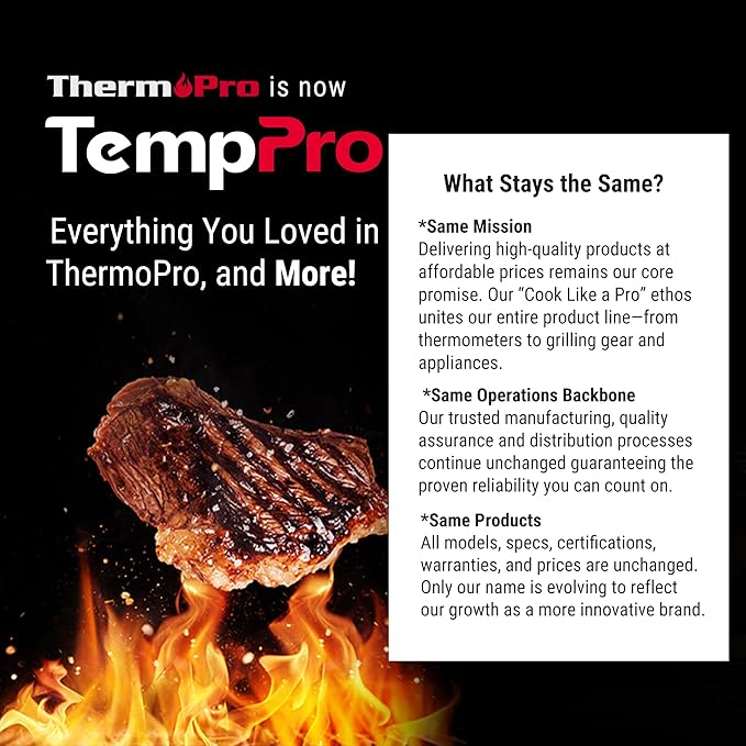 TempPro TP17 Dual Probe Digital Cooking Meat Thermometer Large LCD Backlight - Image 9