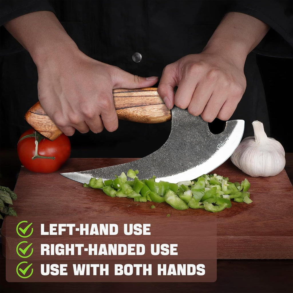 Handmade Viking Pizza Cutter Pizza Axe | Authentic Medieval Pizza Slicer with Ash Wooden Handle & Leather Sheath | Novelty Kitchen Tools for Pizza, Crust Cutting, and More