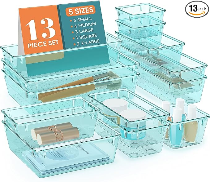StorMiracle 13 PCS Drawer Organizer Set, 5 Varied Size Bathroom and kitchen by StorMiracle
