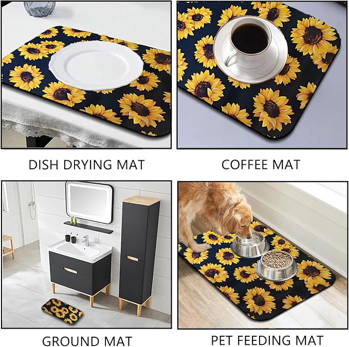 Dish Drying Mat Foldable Fall Kitchen Drying Mat Absorbent Sink Mat - Image 5