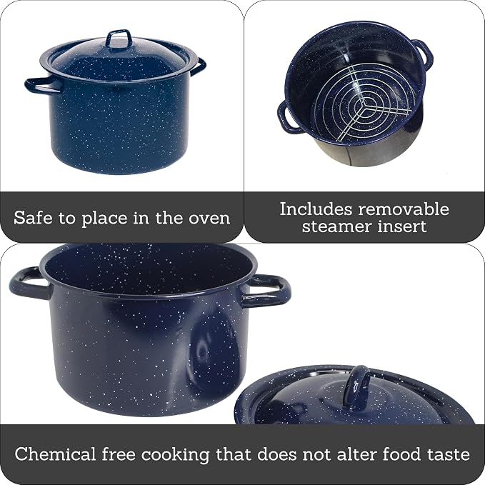 IMUSA USA Enamel Steamer Pot - Image 3