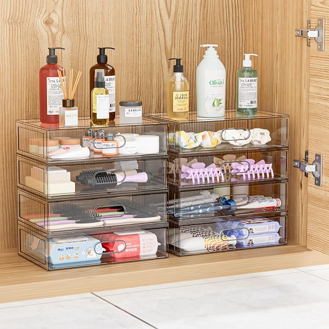 Clear Stackable Makeup Organizer - Image 6