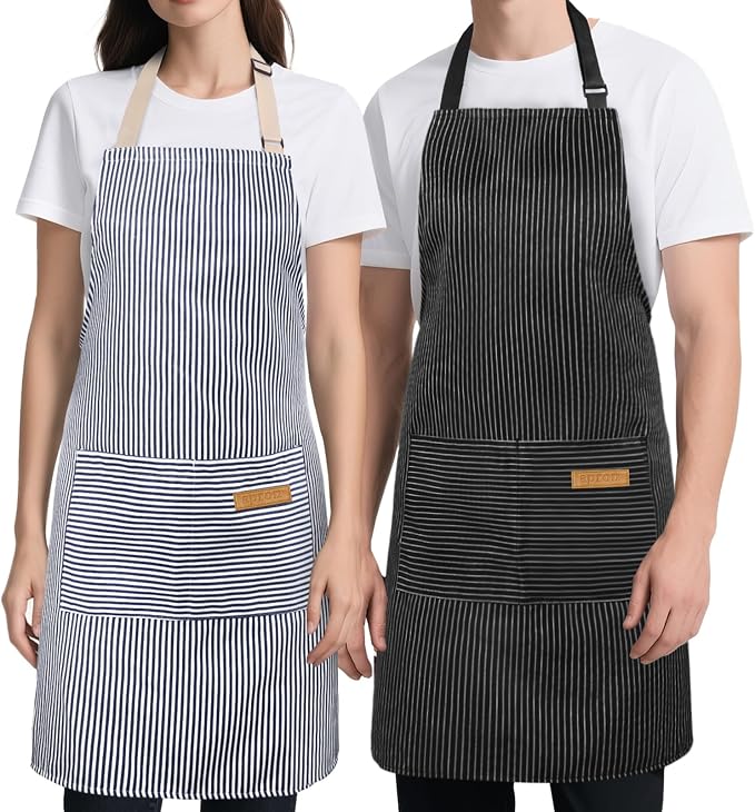 Cardkiss 2 Pack Kitchen Cooking Aprons, Soft Aprons by Cardkiss