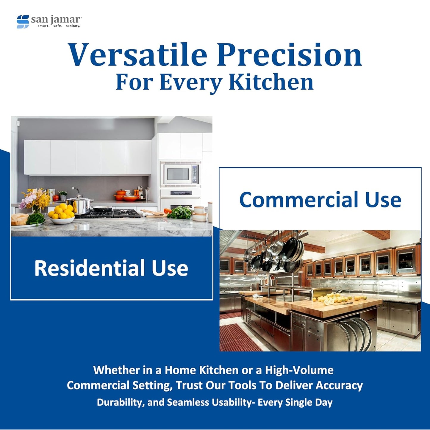 San Jamar Digital Food Scale, Battery Operated with 66 Pound Capacity for Cooking, Baking, Meal Prep, Diet Tracking, Stainless Steel, 6.82 Pounds, Silver