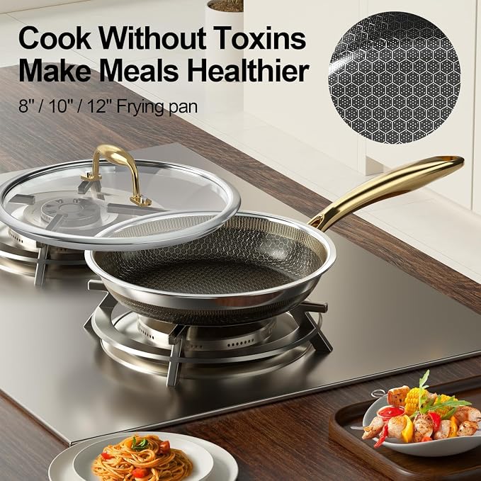 FogDream 8 Inch Stainless Steel Frying Pan - Image 2