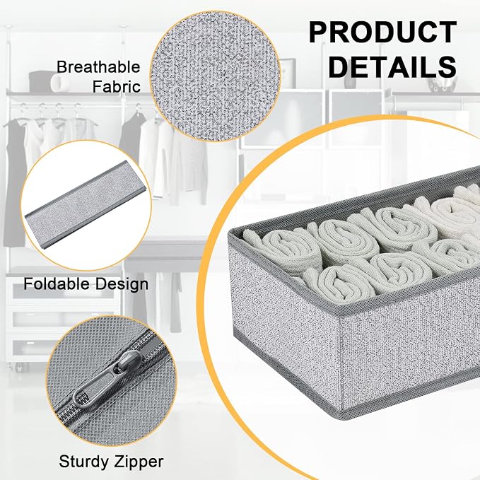 DIMJ Drawer Organizer Clothes, Dresser Organizer - Image 2
