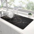 Rnivvi Dish Drying Mat for Kitchen Counter, XL 15 x 24" Cute Marble Absorbent by Rnivvi