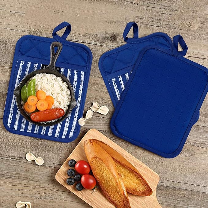 Alselo Silicone Pot Holders Set of 3 Heat Resistant & Non Slip Potholders - Image 7