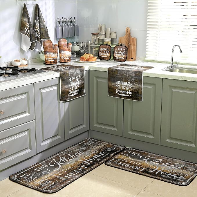Fourluoo 10 Pcs Farmhouse Kitchen Decor and Accessories Set 4 Kitchen Towels 2 - Image 7