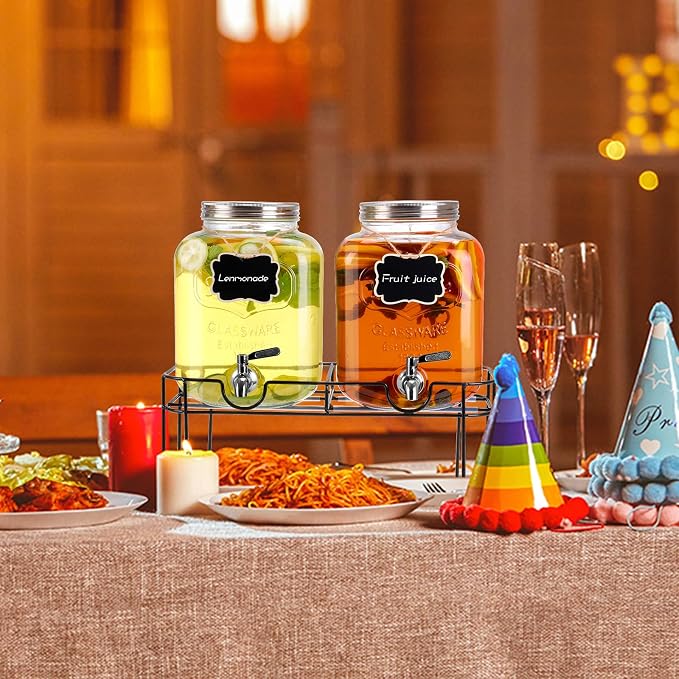 1.6 Gallon Glass Drink dispenser, Lemonade Dispenser - Image 7