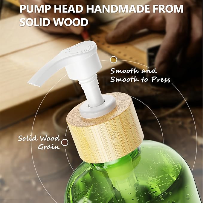 Cisily Sage Green Kitchen Dish Soap Dispenser, 16 fl Oz Dual Kitchen Soap - Image 6