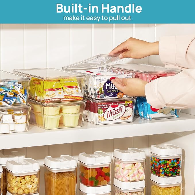 Vtopmart 12pcs Clear Organizers and Storage Bins - Image 6