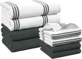 Casa Platino 8PC Cotton Kitchen Towels, Summer Grey Kitchen Towels by CasaPlatino